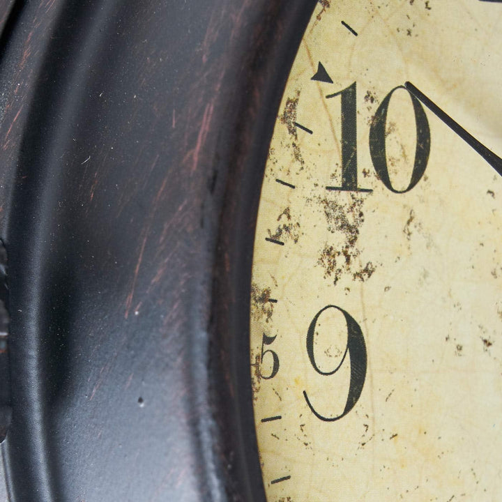 levandeo Doppelseitige Wanduhr H31cm Metall antike Bahnhofsuhr im rustikalen Retro Look - Landhausst