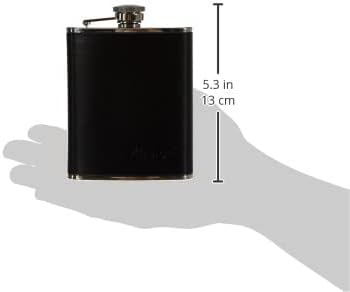 Zippo Flachmann Edelstahl - Leder umhüllt - Silber - 177 ml - Mokka - Ideal für Wandern und Outdoor
