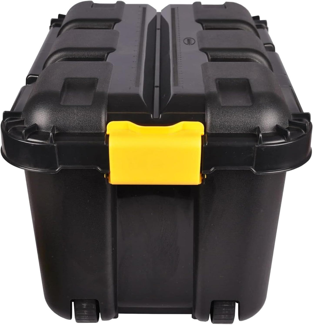 Tontarelli Aufbewahrungsbox mit Rollen 50L Lagerbox Regalbox Sammelbox mit Deckel Stapelbar