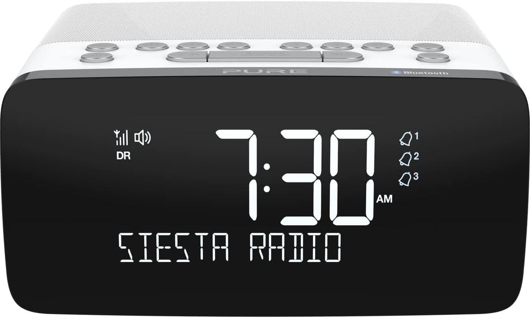 Pure Siesta Charge Bluetooth Radiowecker Digital mit Ladepad (DAB/DAB+ Digital- und UKW-Radiowecker,