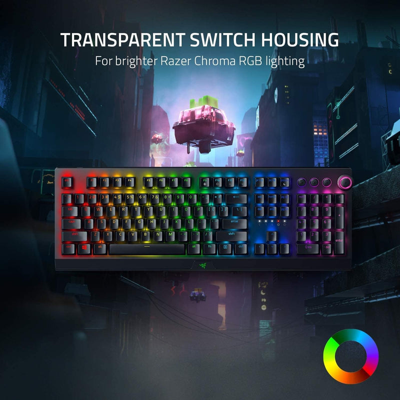 Razer BlackWidow V3 Pro (Green Switch) - Kabellose Mechanische Gaming Tastatur (Klickende Mechanisch