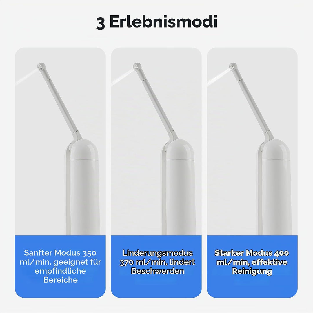 Tragbares Reise 400 ml – Handheld ,wasserdicht mit 3 Hochdruckoptionen, Toilette Bidet-Sprühkopf Für