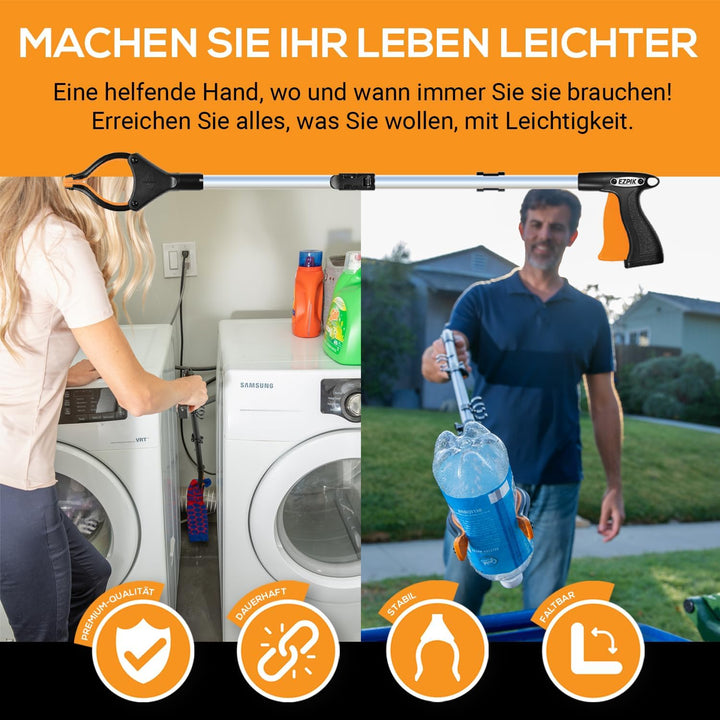EZPIK 1 x 80 cm Greifer für Senioren mit Magnet-Greifarm, Robuste Greifzangen für Senioren und Mensc