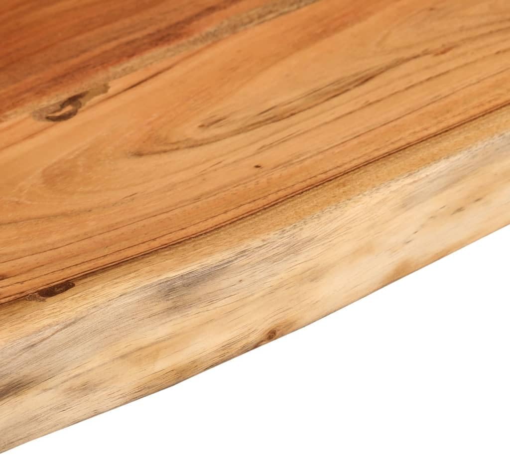 vidaXL Wandregal 120x30x2,5 cm Rechteckig Massivholz Akazie Baumkante