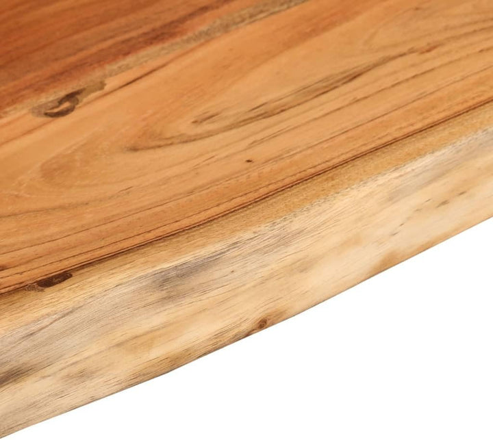 vidaXL Wandregal 120x30x2,5 cm Rechteckig Massivholz Akazie Baumkante