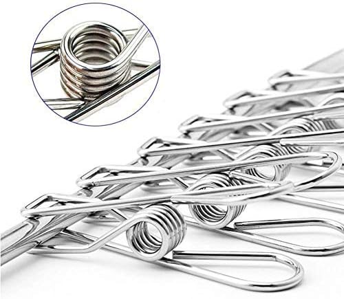 Stainless Steel Sock Drying Rack, Swivel Hook Wind-Proof Clothes Hanger Rack for Socks, Underwear, S