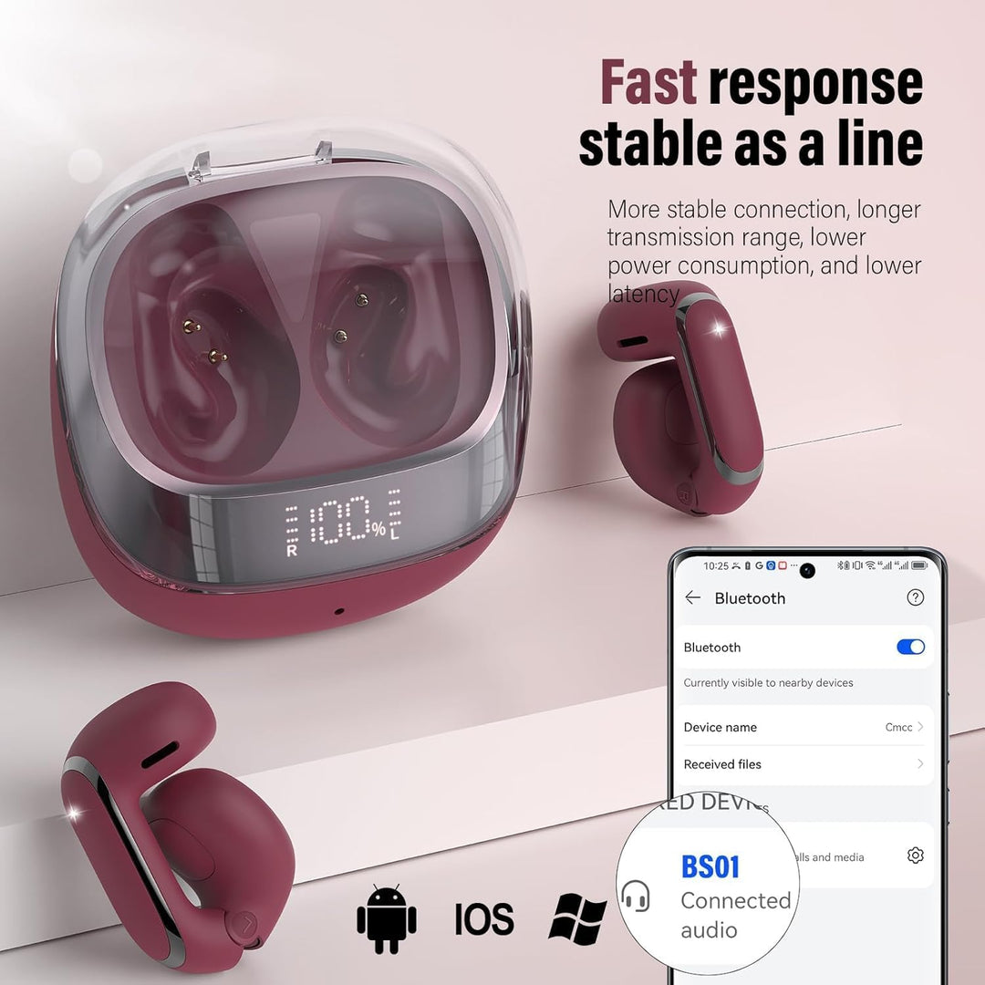Bluetooth Kopfhörer, Kopfhörer Kabellos Bluetooth 5.4 HiFi Stereo mit ENC Mikrofon, 42Std Spielzeit