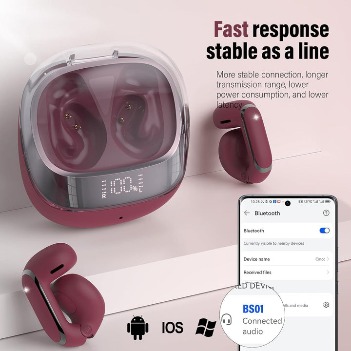 Bluetooth Kopfhörer, Kopfhörer Kabellos Bluetooth 5.4 HiFi Stereo mit ENC Mikrofon, 42Std Spielzeit