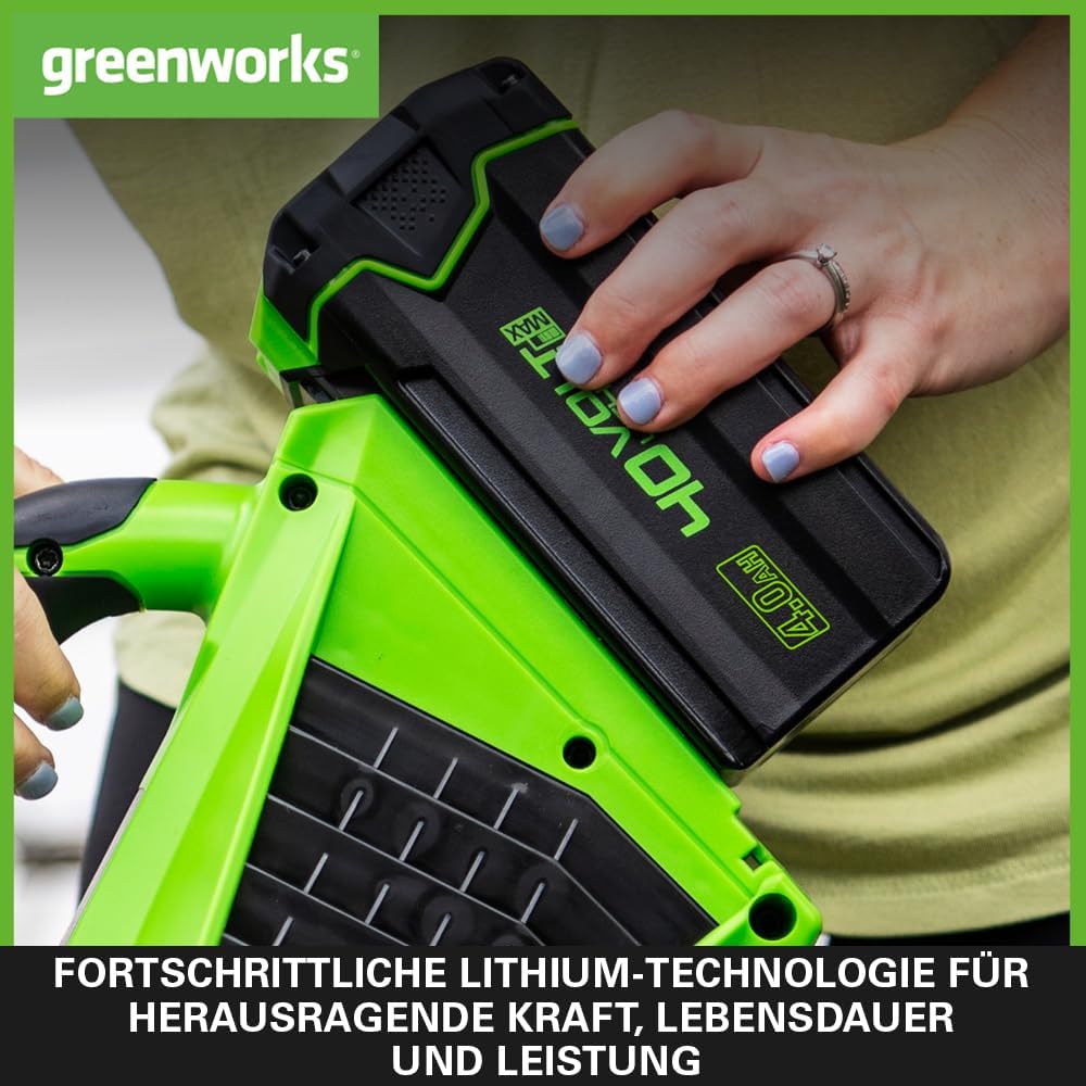 Greenworks 40V Akku - Greenworks 4Ah leistungsstarker Lithium-Ionen Akku für alle Greenworks 40V Gar