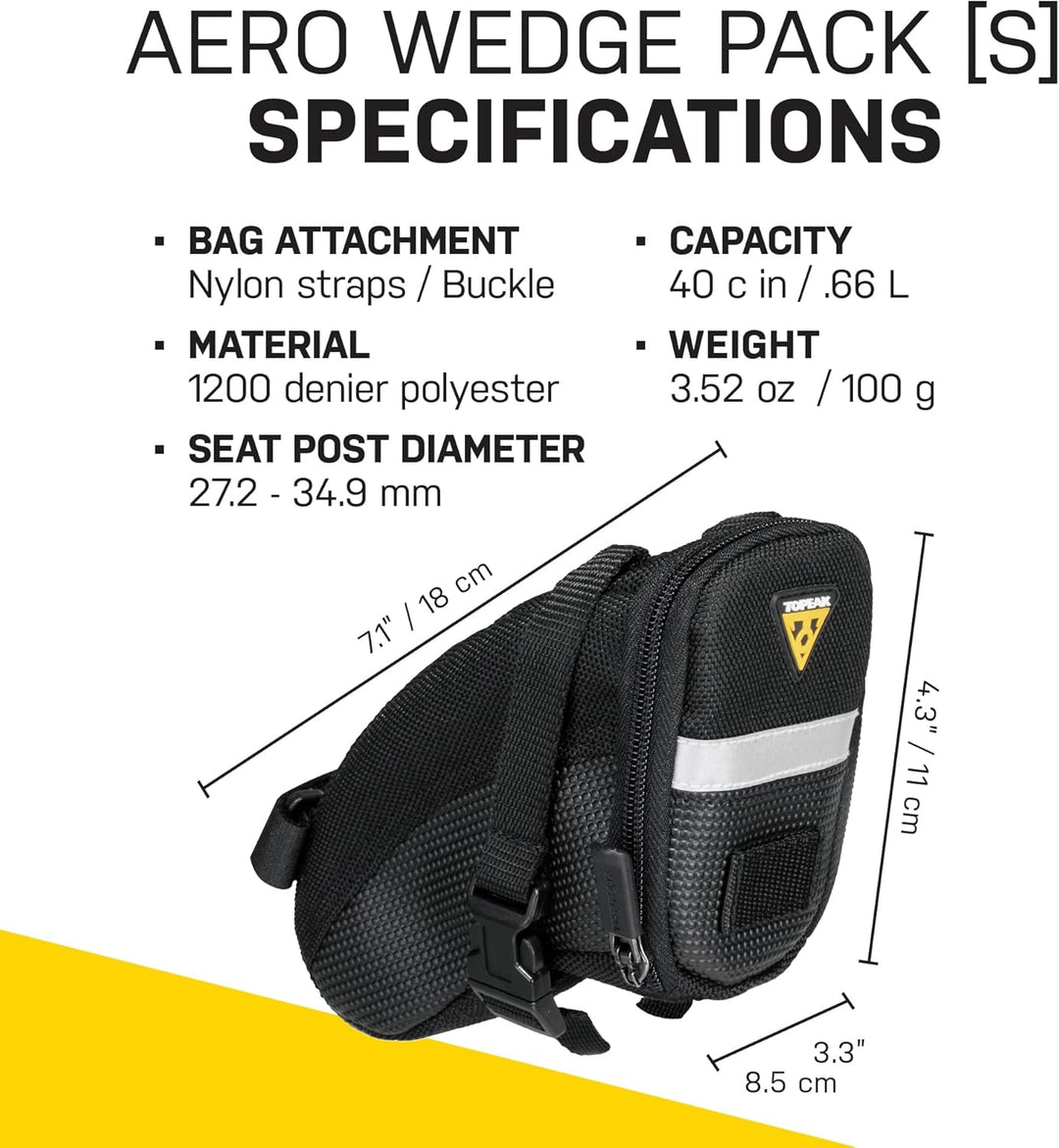 Topeak Satteltasche 18 x 8.5 x 11 cm, 0.66 Liter Schwarz, 18 x 8.5 x 11 cm, 0.66 Liter Schwarz