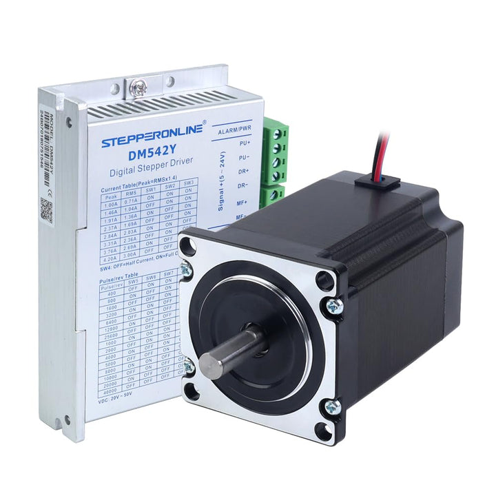 STEPPERONLINE 1 Achse CNC-Kit 1.9Nm 2.8A Nema 23 Schrittmotor & Treiber DM542Y CNC-Mühlrouter Drehro