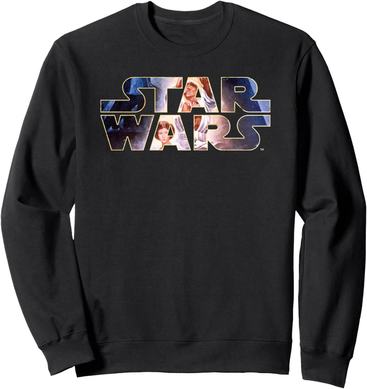 Star Wars Classic Movie Poster Luke Leia Inner Logo Sweatshirt