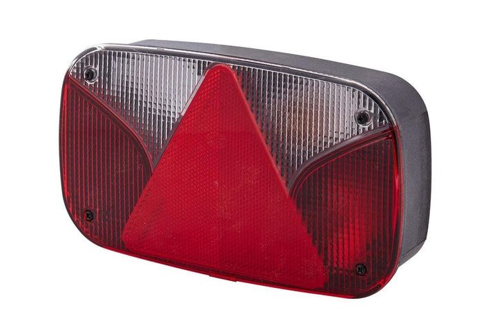 HELLA - Heckleuchte - Glühlampe - 12V - Anbau/geschraubt - Lichtscheibenfarbe: weiss/rot - Stecker: