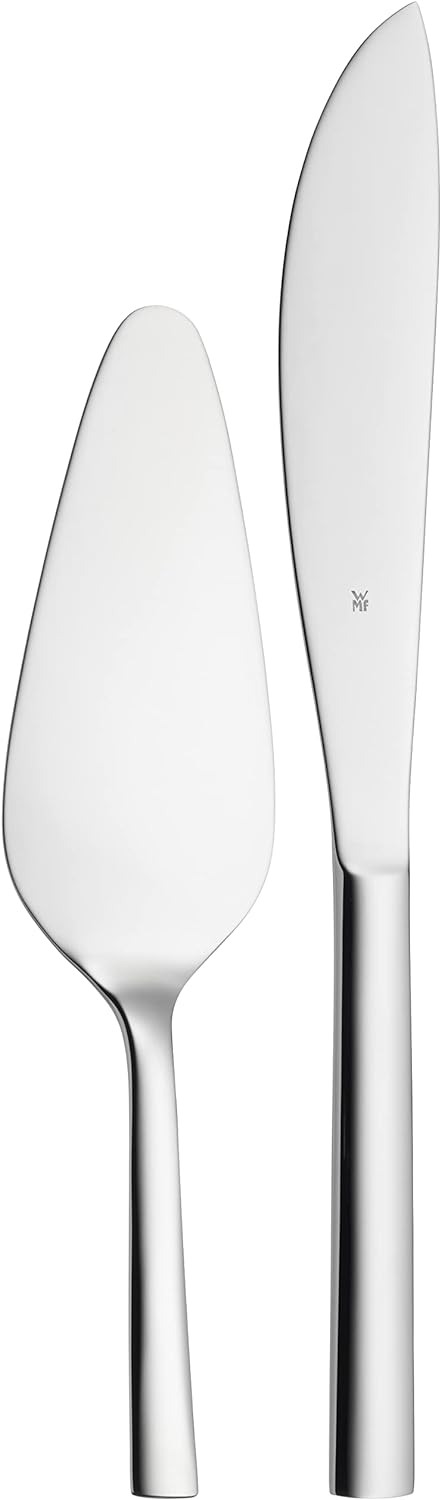 WMF Nuova Obst-/ Kuchenbesteck Set 2-teilig, Tortenmesser, Tortenheber, Cromargan Edelstahl poliert,