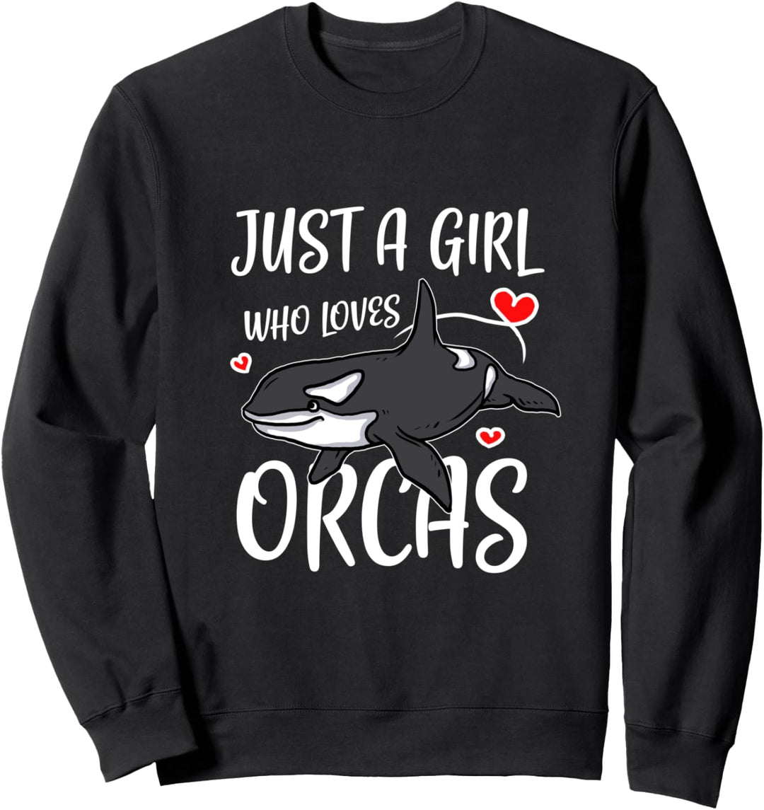 Just A Girl Who Loves Orcas Lustiges Wal Sweatshirt