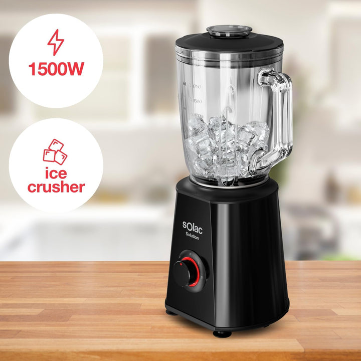 Solac Standmixer, 1500 W Schwarz 1500w | 1,5 l., Schwarz 1500w | 1,5 l.