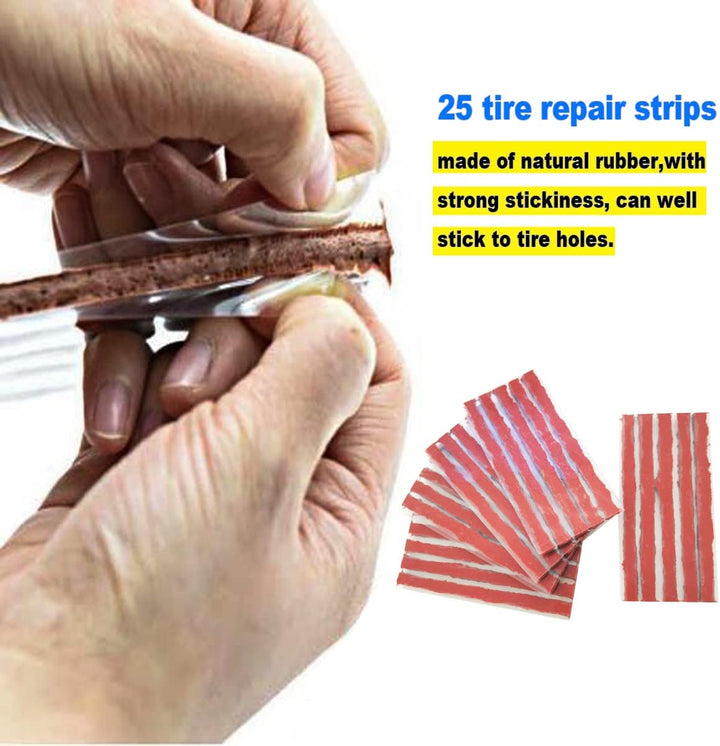 53 PCS Reifenreparaturset, Heavy Duty Reifen Reparaturset, 53-tragbares Reifenreparaturset, tragbare
