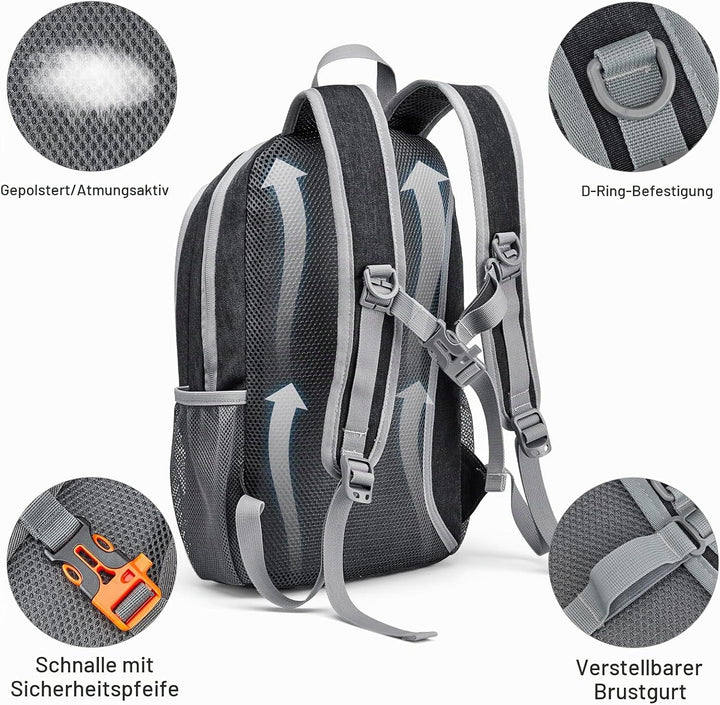G4Free Kleiner Rucksack 12L/20L Unisex Tagesrucksack Leichter Reiserucksack Wanderrucksack Trekkingr