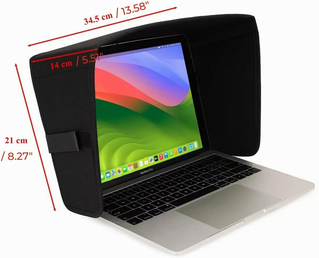 Laptop-Sonnenschutz für Arbeiten im Freien, leichte Computer-Sichtschutzhaube und Blendschutz, faltb