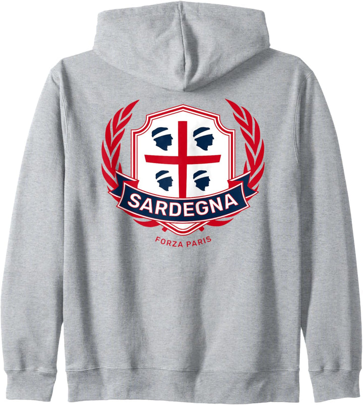 Sardegna Stemma con motto Forza Paris Cagliari Casteddu Kapuzenjacke