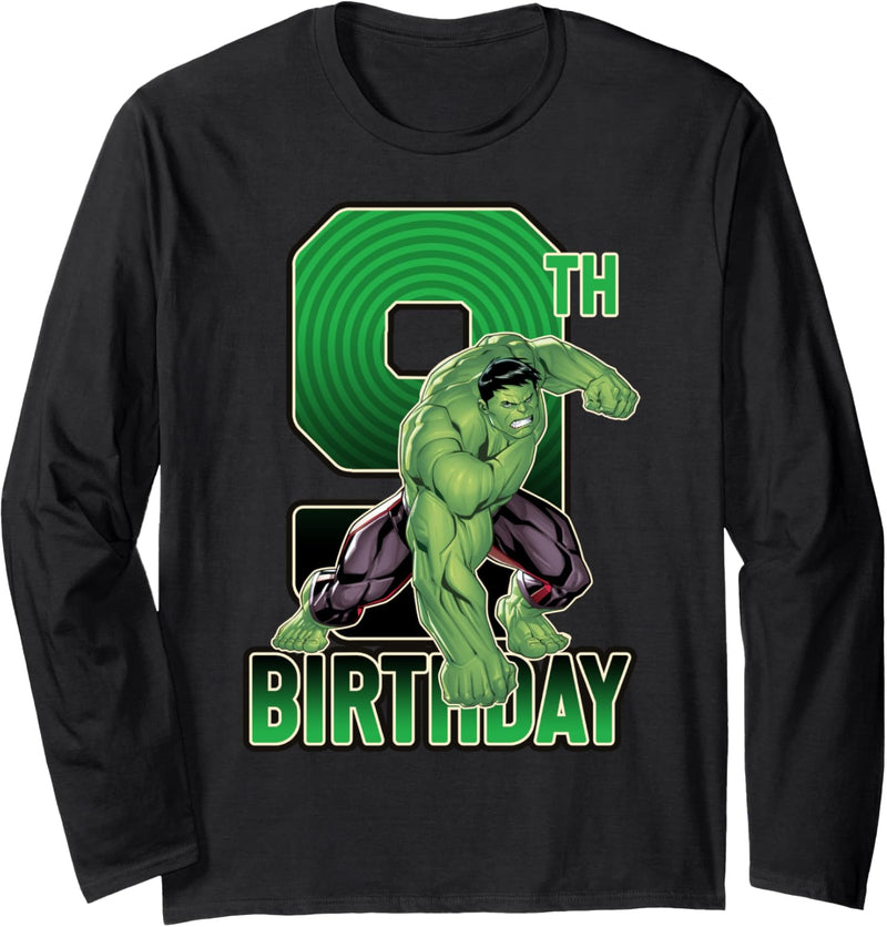 Marvel Hulk Smash 9th Birthday Langarmshirt