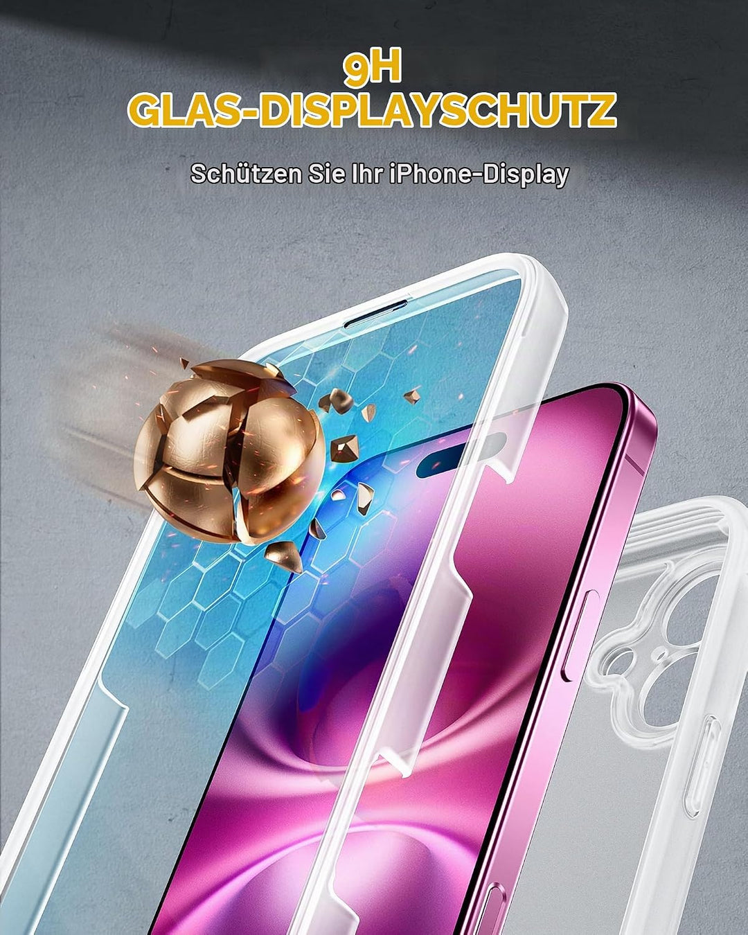 Miracase 360 Grad für iPhone 16 Plus Hülle mit Magsafe, Komplettschutz HandyHülle Magnetisch Stossfe