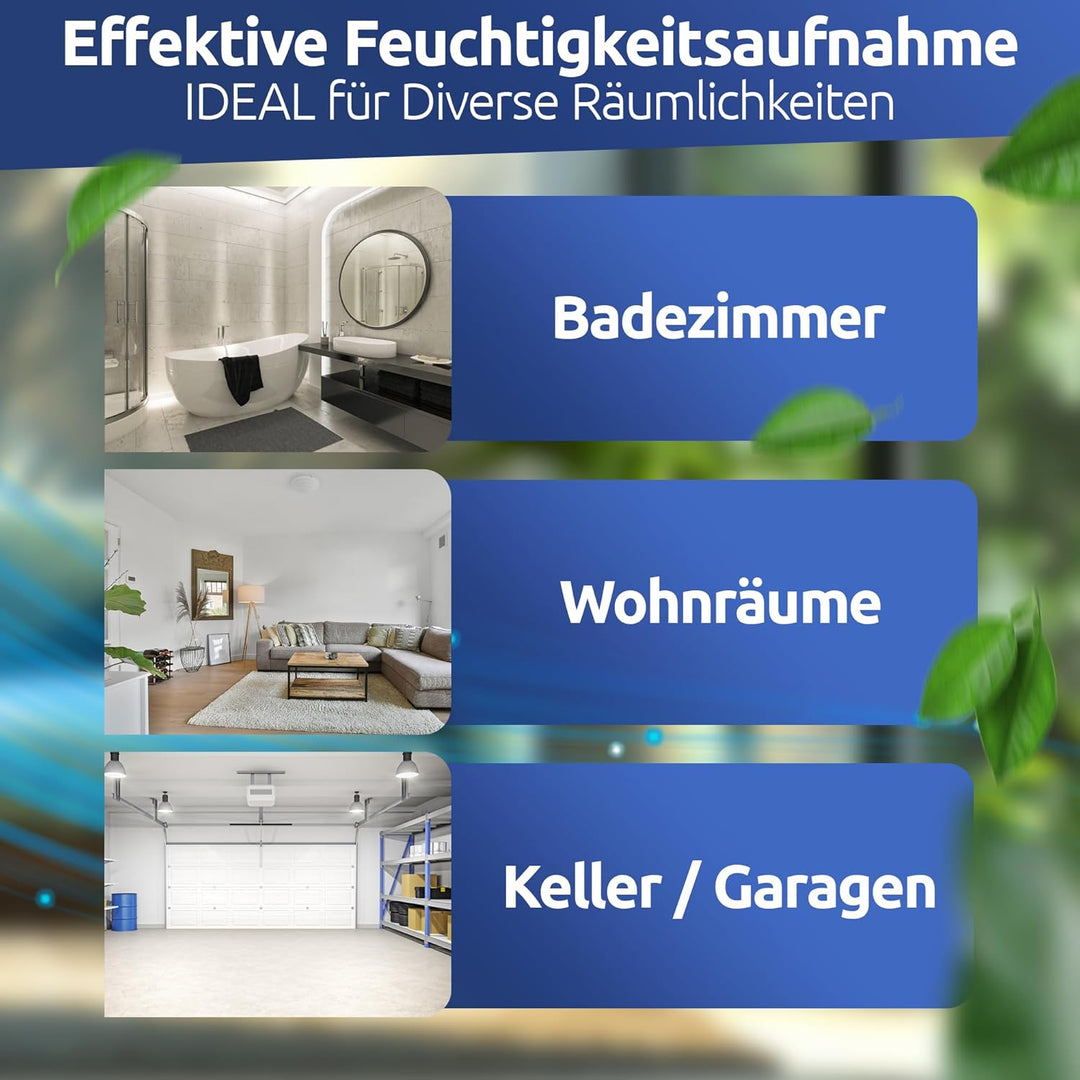 STAHLMANN® 12er Luftentfeuchter Nachfüllpack [12X400G Jasmin DUFT] - Luftentfeuchter Granulat [MADE