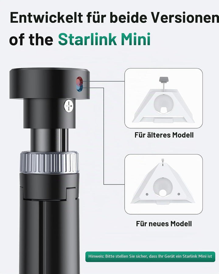 Starlink Mini Stativ Halterung, tragbarer Ständer mit Aluminium Mount Adapter, kompatibel mit neuen