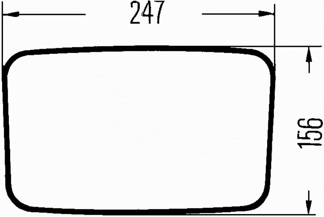 HELLA - Aussenspiegel - Kunststoffgehäuse - schwarz - Breite: 157mm - Höhe: 244mm - beidseitig - 8SB
