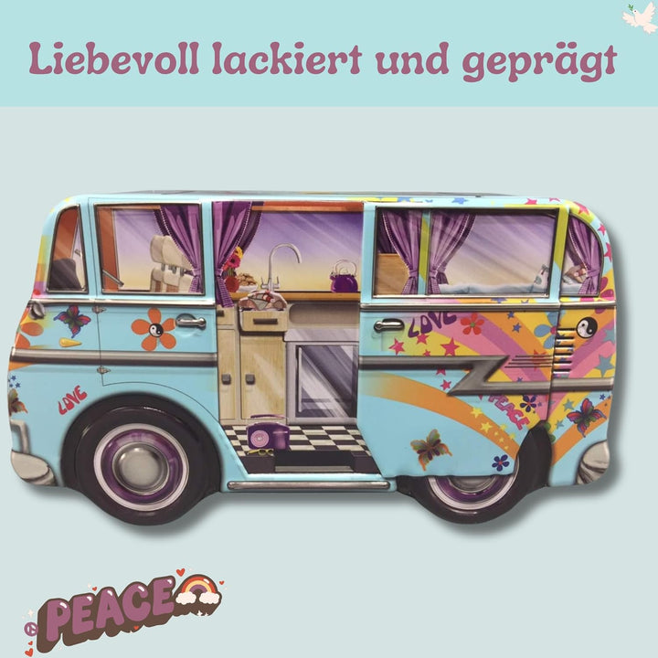 MediMuc Mini Camper Van Hippie- Geschenkdose Design The Silver Crane Company - liebevoll gestaltete