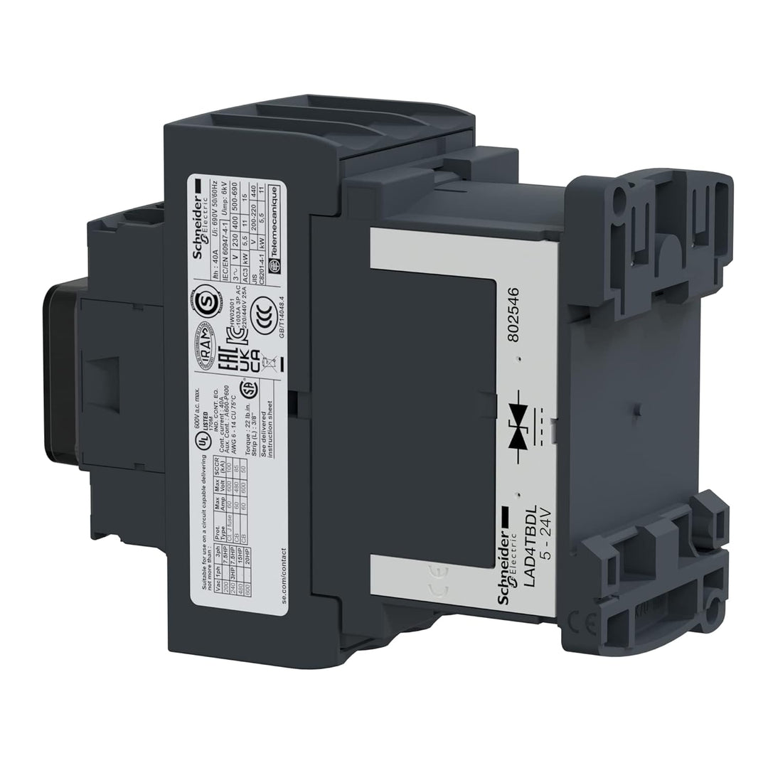 Schneider Electric - Leistungsschütz LC1D 3p, +1S+1Ö, 11 kW, 25 A, 400 V AC3, Spule 24 V DC, LC1D25B