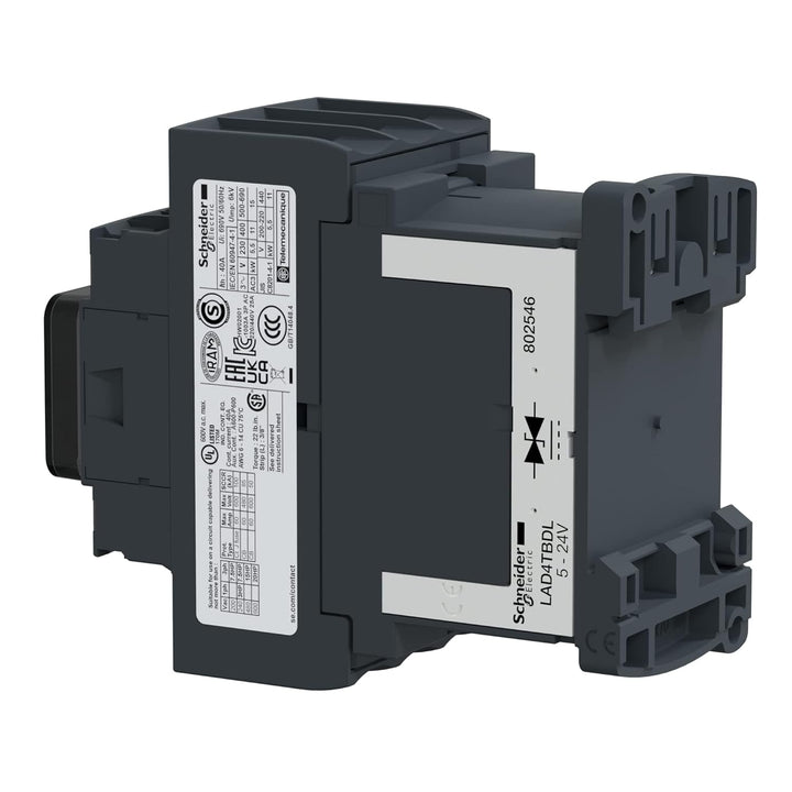 Schneider Electric - Leistungsschütz LC1D 3p, +1S+1Ö, 11 kW, 25 A, 400 V AC3, Spule 24 V DC, LC1D25B