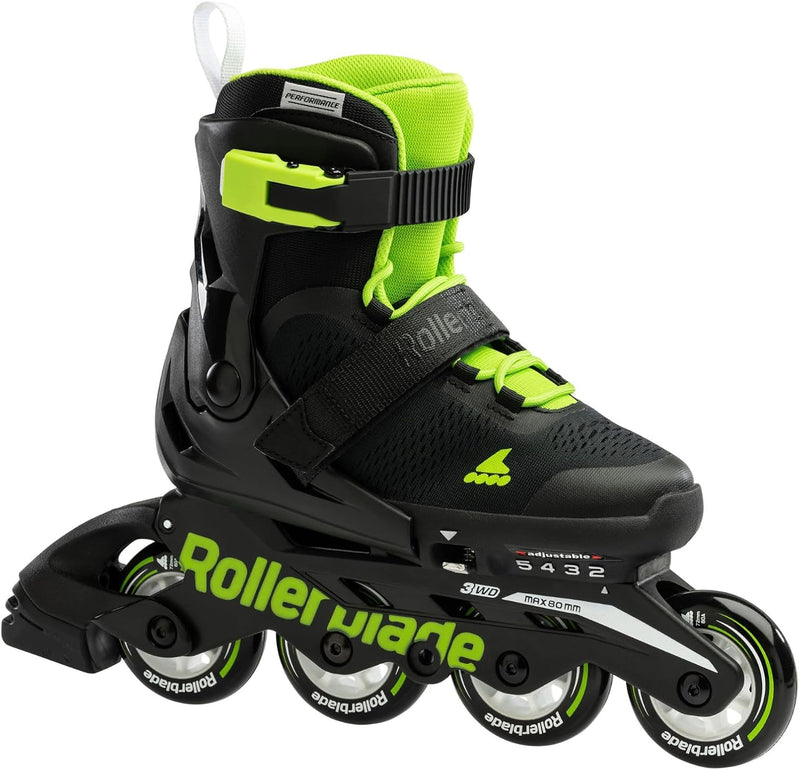 Rollerblade Unisex Jugend Microblade Inline Skates 21 Nero/Verde, 21 Nero/Verde