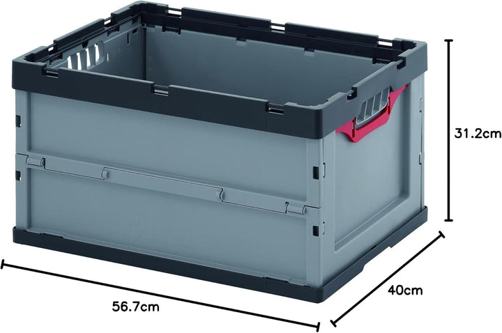 Auer Packaging 10x Profi-Faltbox 60 x 40 x 32 klappbarer Eurobehälter 60x40x32 stabile stapelbare Kl