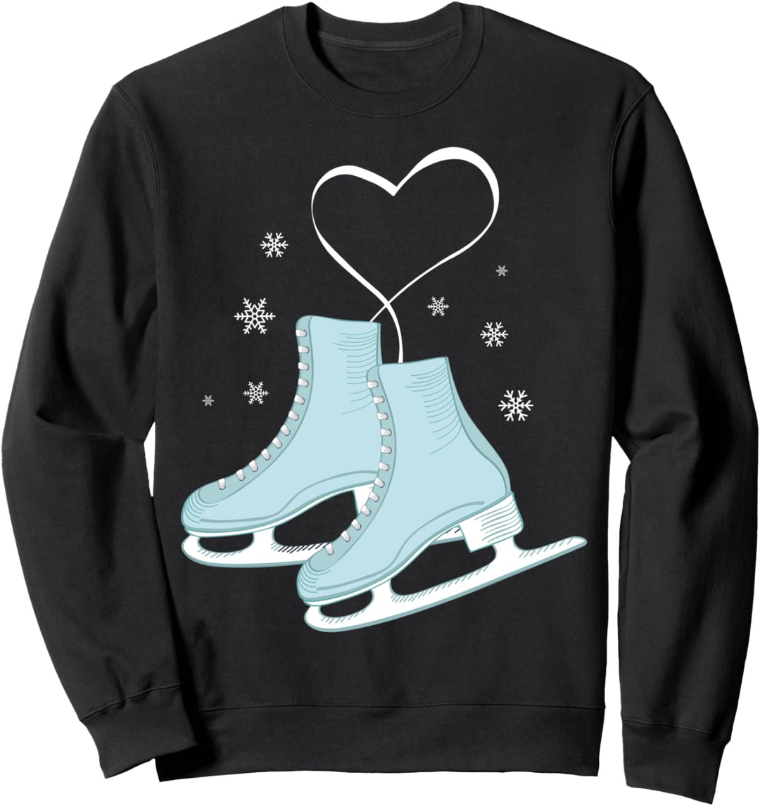 Eiskunstlauf-T-Shirt, Herzform, Eiskunstlauf, Liebesgeschenk Sweatshirt