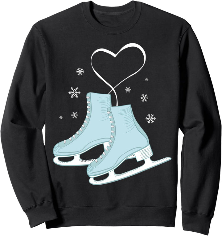 Eiskunstlauf-T-Shirt, Herzform, Eiskunstlauf, Liebesgeschenk Sweatshirt