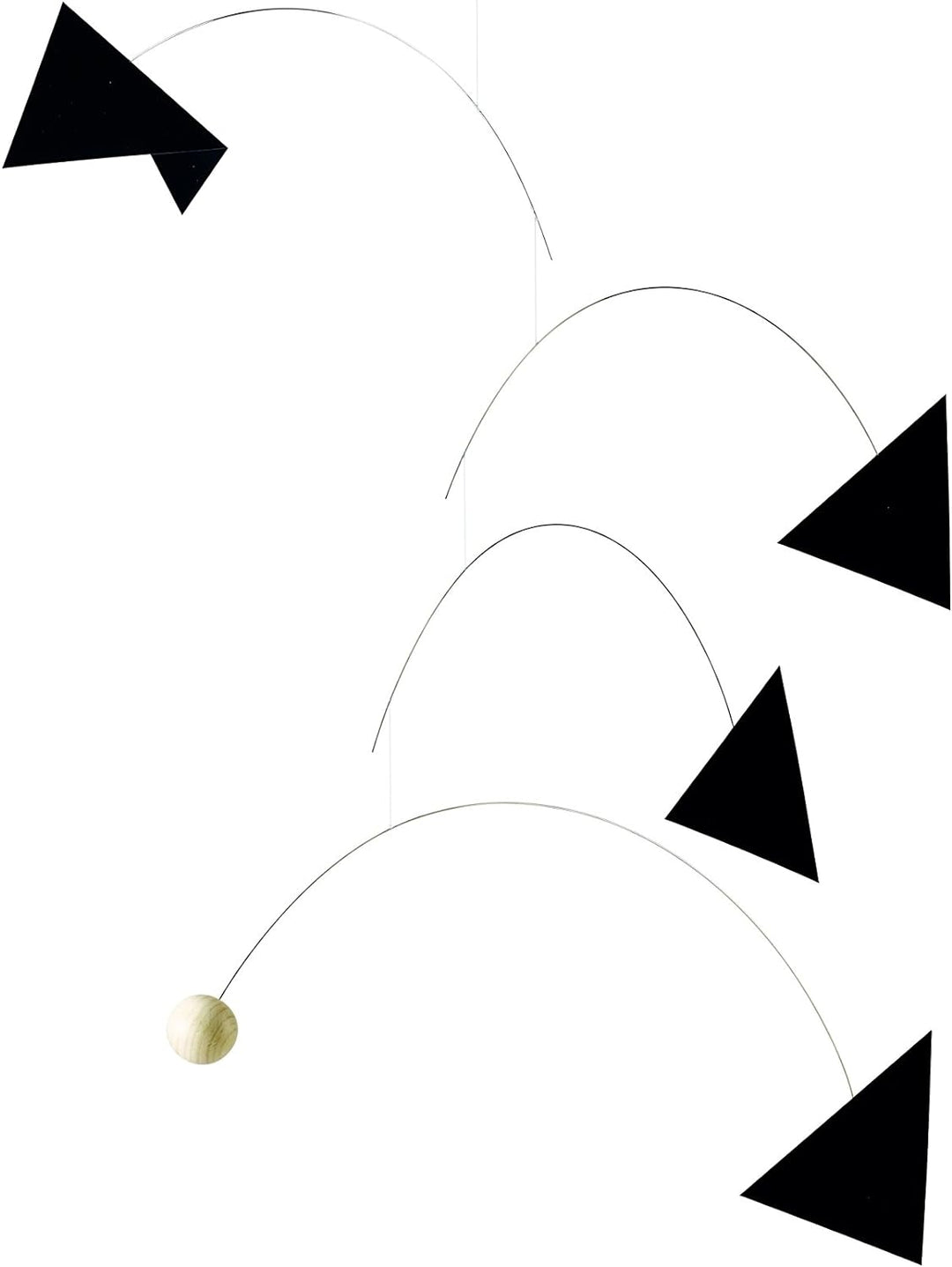 Flensted Mobiles Fatamorgana, Black & White Mobile, Stahl, schwarz/weiss, 55x61 cm