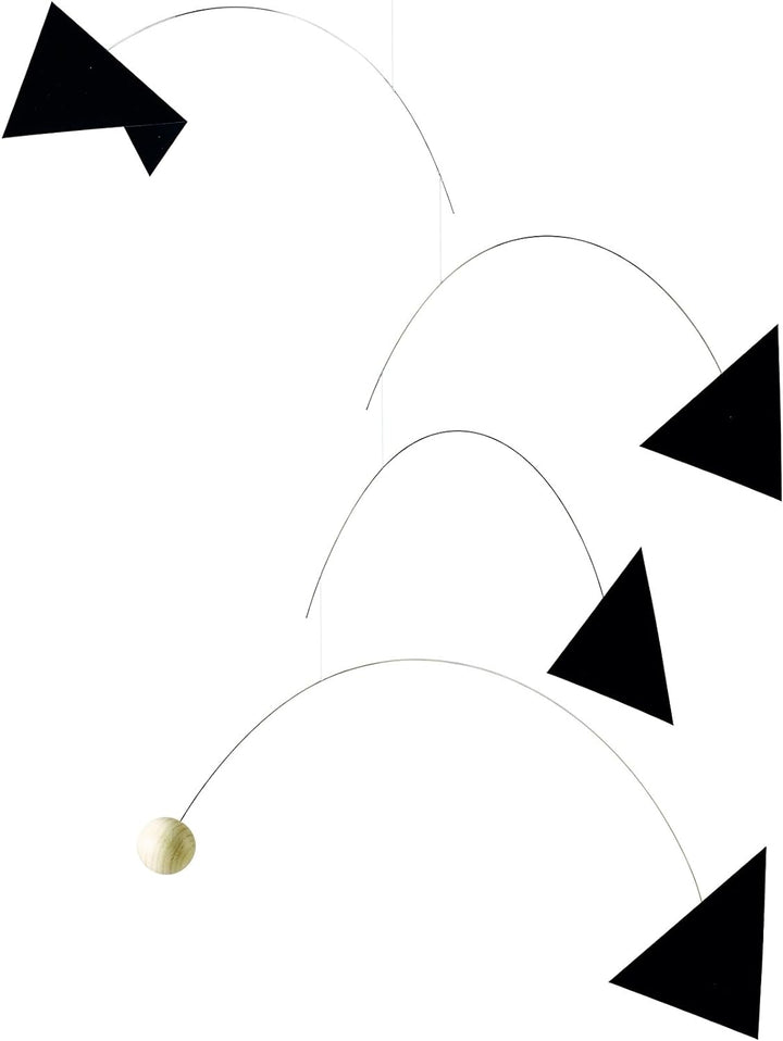 Flensted Mobiles Fatamorgana, Black & White Mobile, Stahl, schwarz/weiss, 55x61 cm