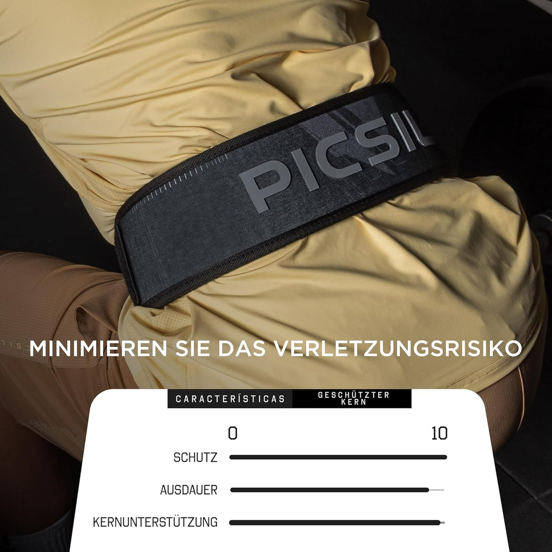 PICSIL - Lendenwirbelgurt Lockpro aus Neopren, Flexibler Support für Cross Training, Functional & Po