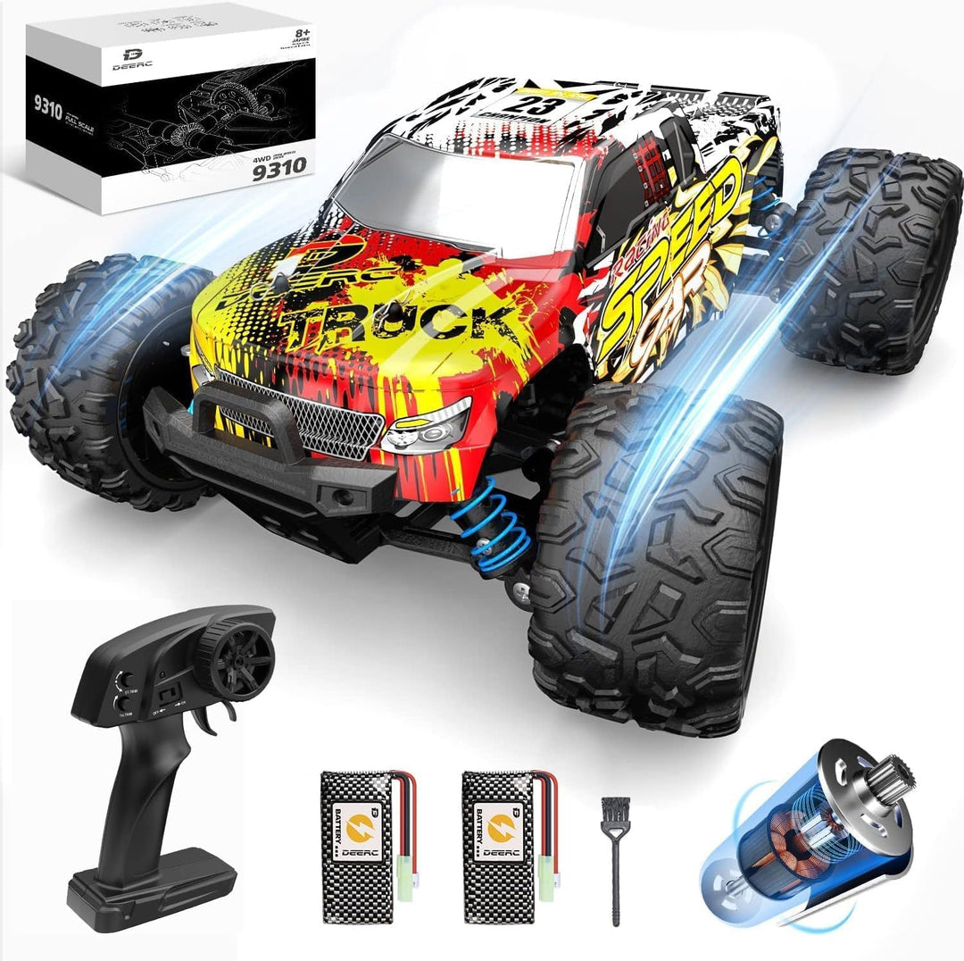 DEERC 9310 Ferngesteuertes Auto für Erwachsene und Kinder 30+MPH, Massstab 1:18, 4WD Off Road RC Mon