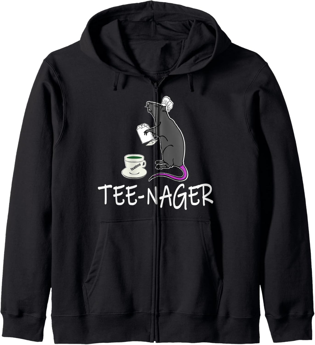 Teenager, Humor Tee-Nager , Nagetier , Teetrinker Ratte Kapuzenjacke