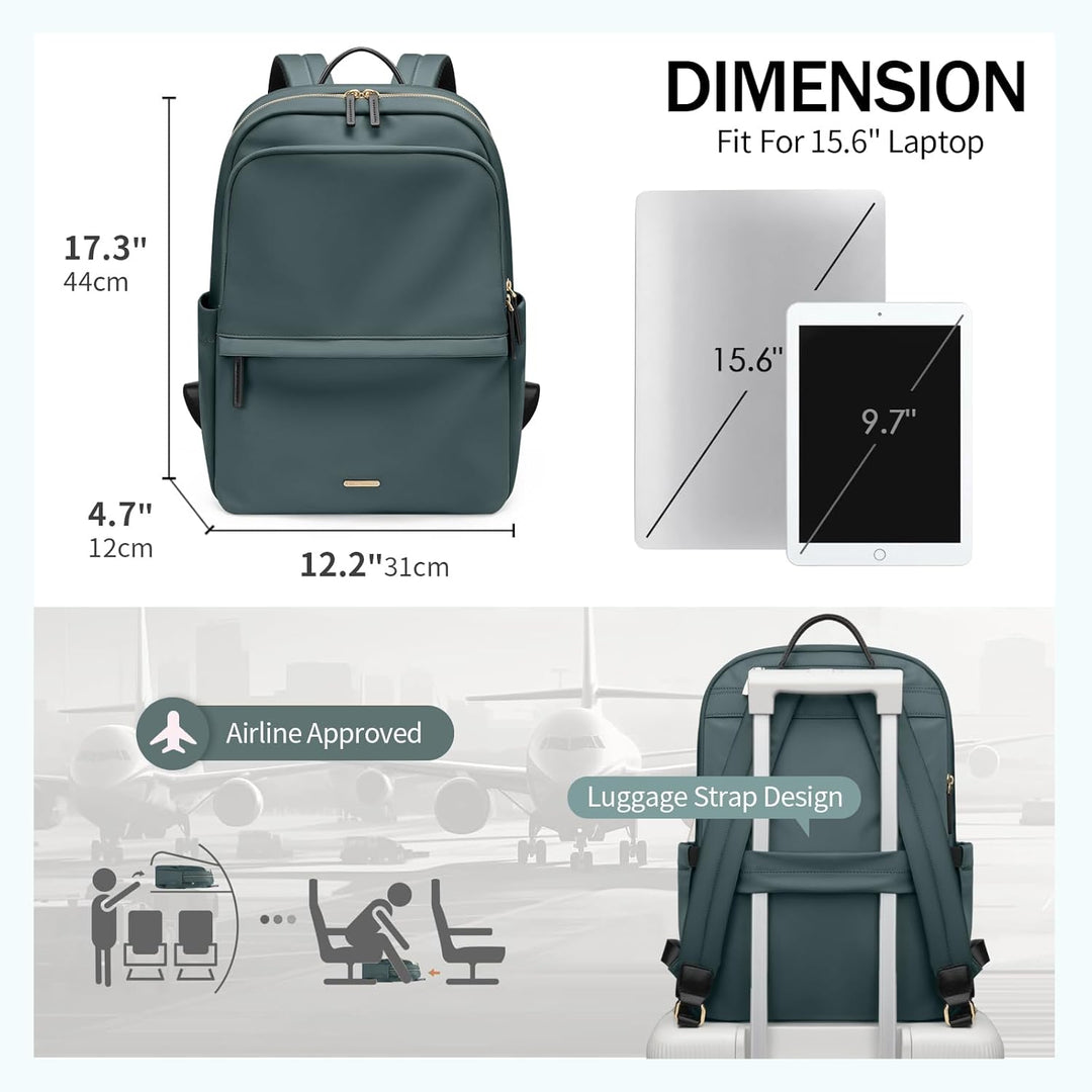 GOLF SUPAGS Laptop Rucksack für Damen Casual Daypack für Arbeit Reisen College Schulrucksack Handtas