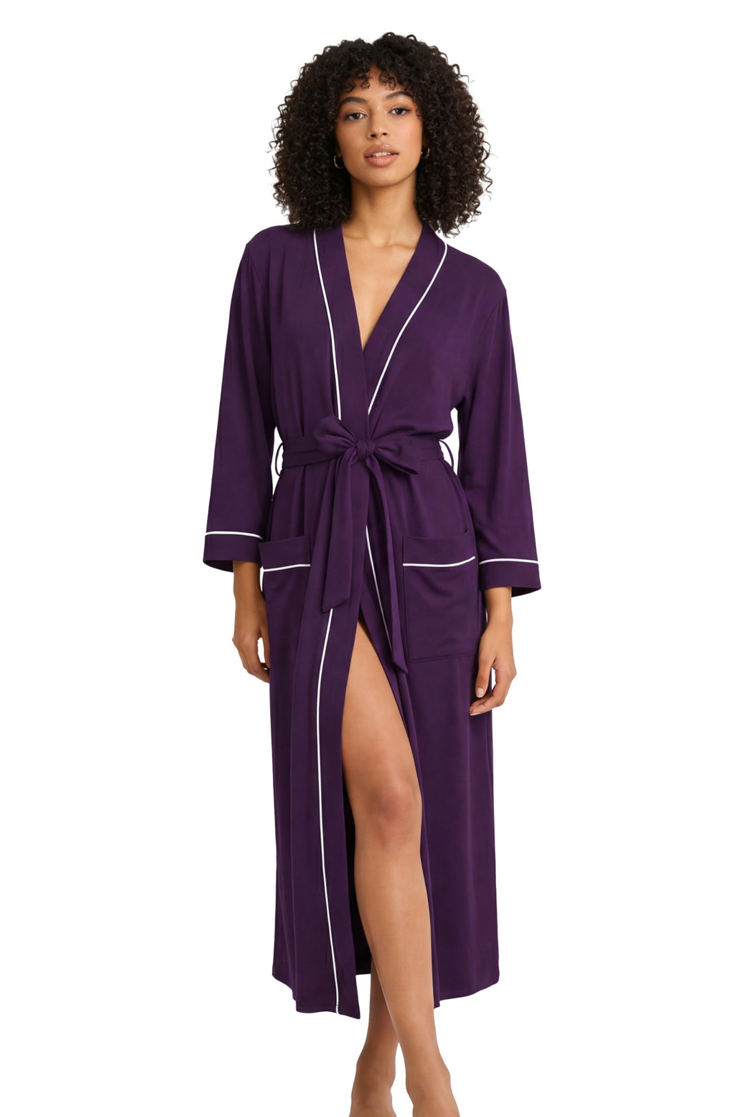 HEARTNICE Bademantel Damen Baumwolle, Kuschel Saune Bademantel Damen leicht Morgenmantel Kimono Haus