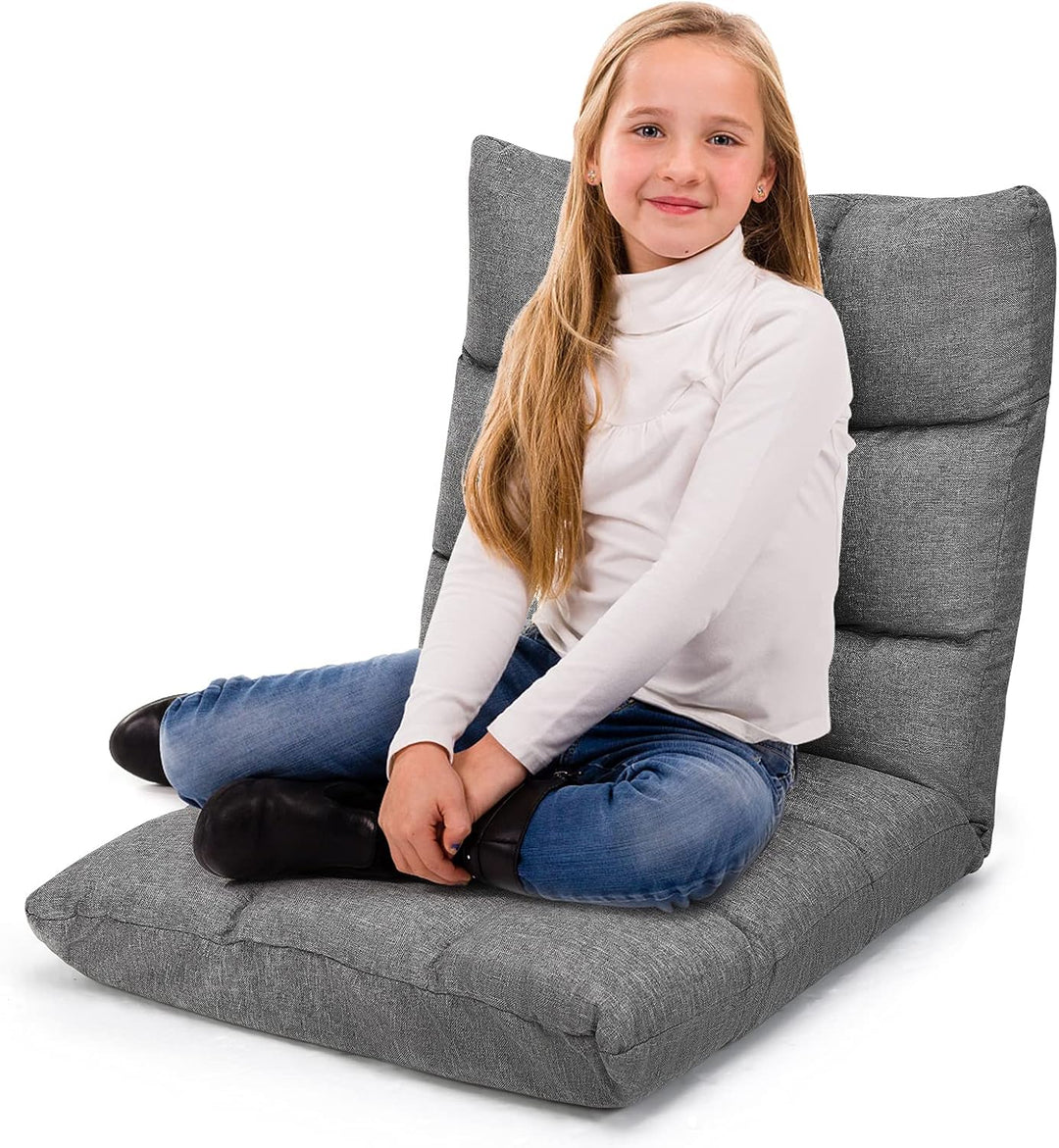 RELAX4LIFE Bodenstuhl Faltbar, Lazy Sofa, Meditationsstuhl, Bodensessel mit Verstellbarer Lehne, für