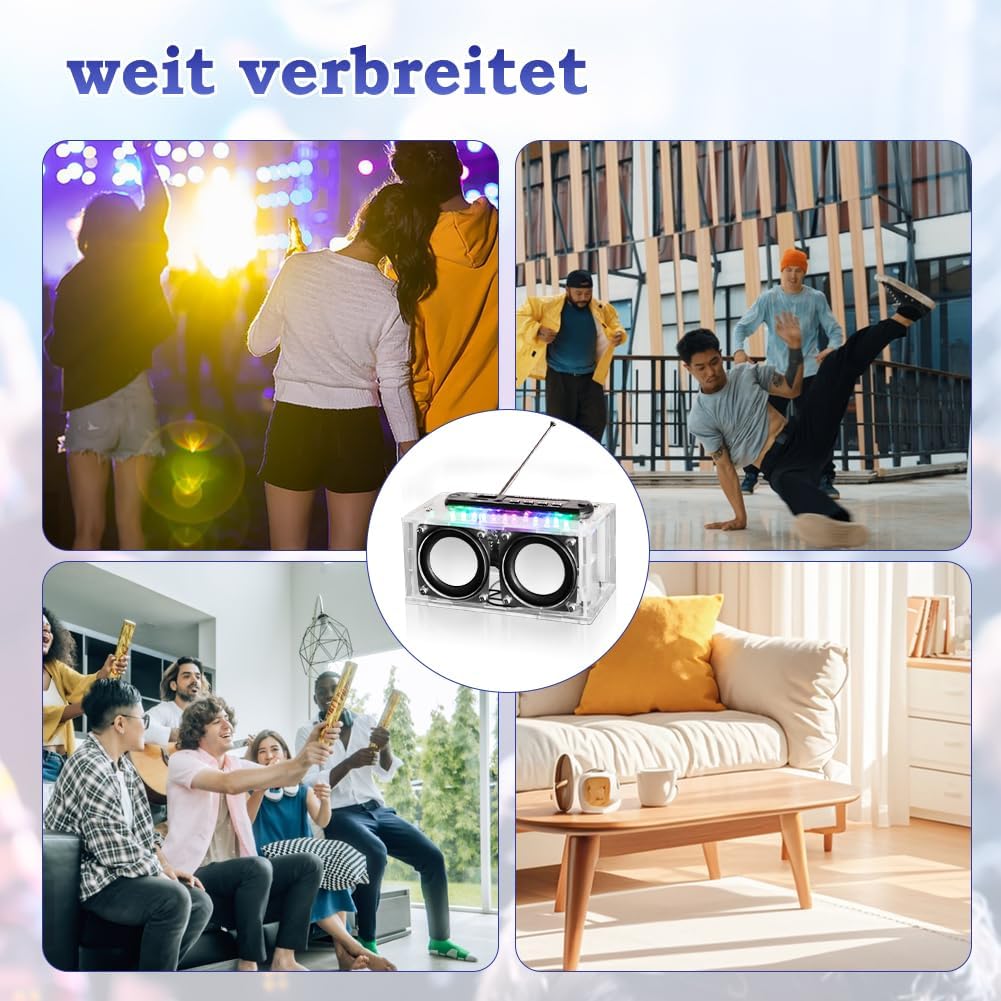 Elektronik Lötbausätze Set - Bluetooth Lautsprecher Bausatz mit FM Radio & Sprachaufnahme, Musikspie