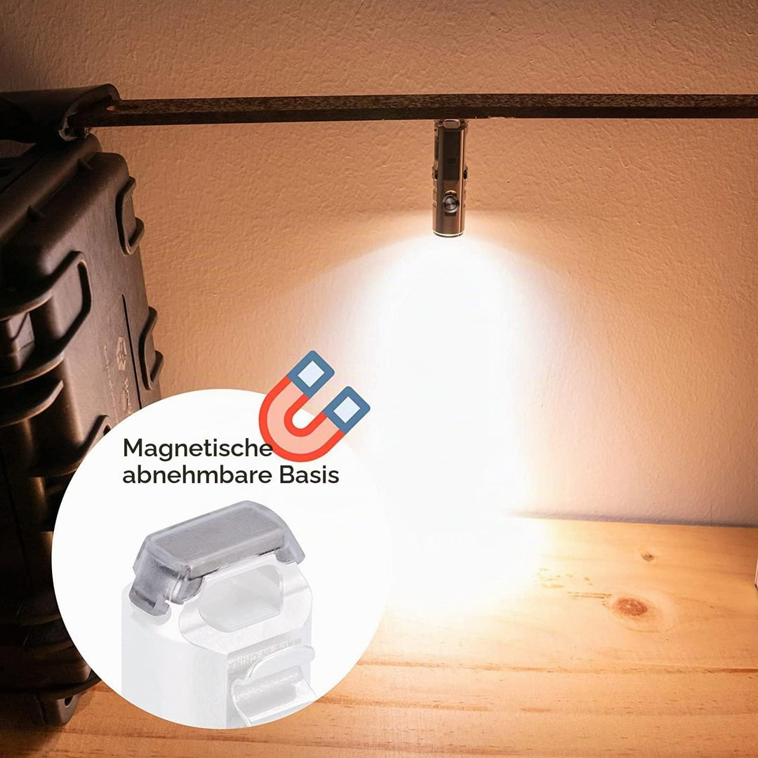 RovyVon A2 G4 wiederaufladbare USB C Schlüsselanhänger Taschenlampe, 650 Lumen 6500 K kühles Weiss s