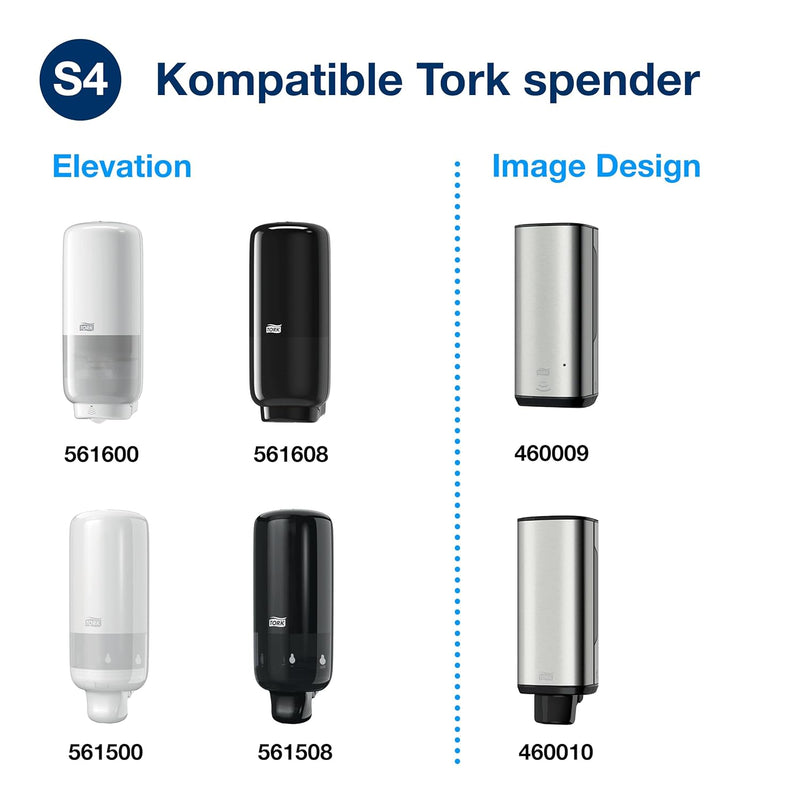 Tork Mild Duftende Hand Flüssigseife S4, frischer Duft, 6 x 1.000 ml, 424501, 6 x 1.000 ml