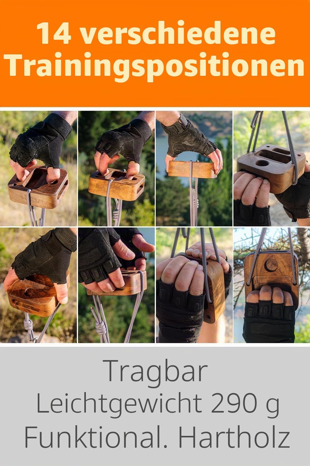 Tragbares Hangboard für Klettergriffe, Griffbrett-Trainer für Handgriffstärker, Quetschblock-Griff,
