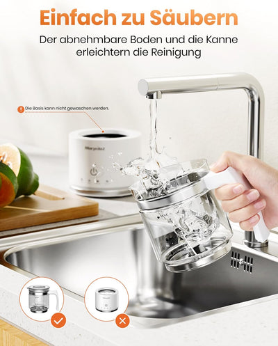 Morpilot Milchaufschäumer Elektrisch, 4 in 1 Milchschäumer für Heisser und Kalter, 600W 500ml, Spülm