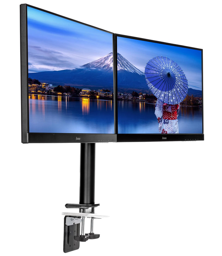 iiyama DS1002C-B1 Dual Screen Desk Mounting Arm - Black